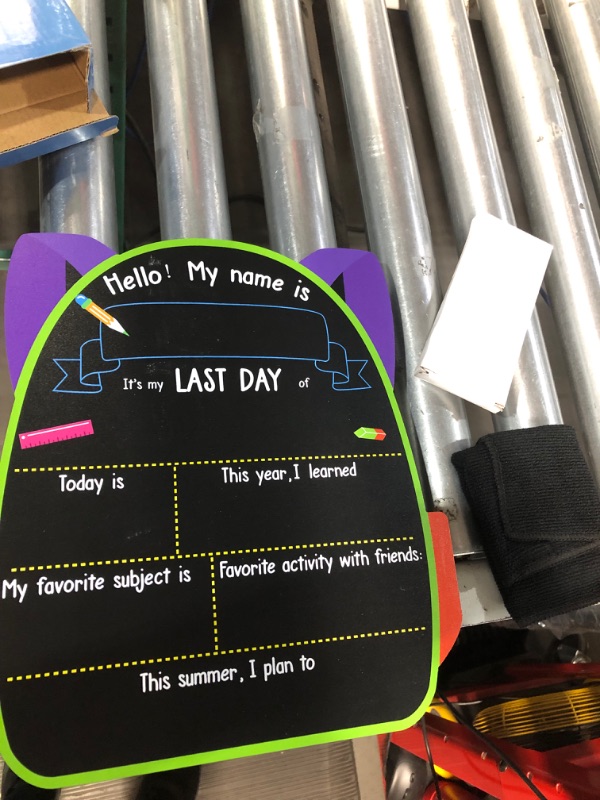 Photo 1 of Stock photo for reference
Funto First and Last Day of School Board, 13 x 10 Inch Double Sided Back to School Sign with 3 Liquid Chalk Markers