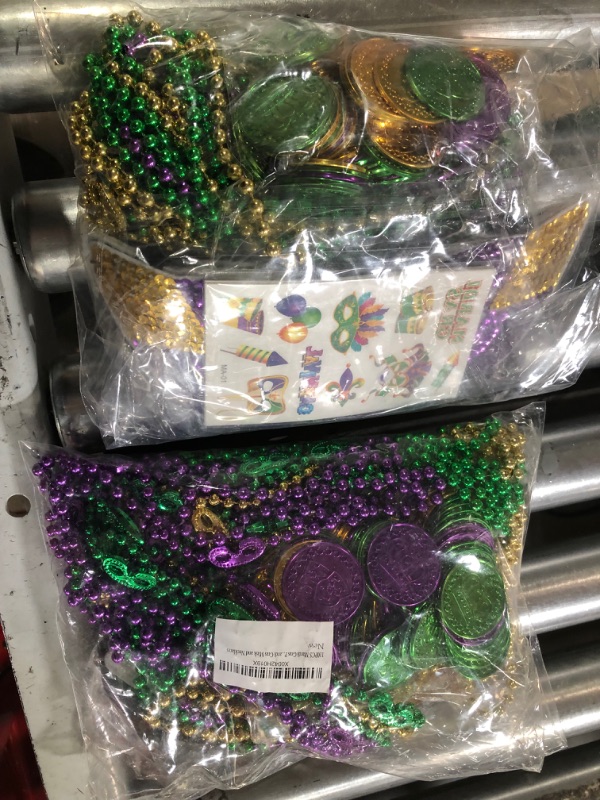 Photo 1 of 110PCS Mardi Gras Accessories Set Bulk Mardi Gras Party Favors Set for Kids Men Teen, Mardi Gras Supplies 2 Pack