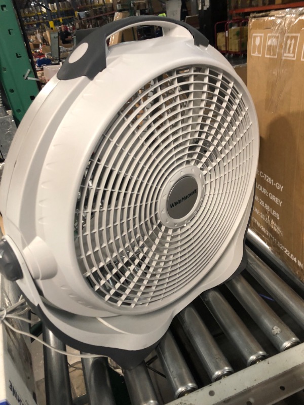 Photo 2 of [FOR PARTS, READ NOTES] NONREFUNDABLE
Lasko Wind Machine Air Circulator Floor Fan, 3 Speeds, Pivoting Head for Large Spaces, 20", 3300, White