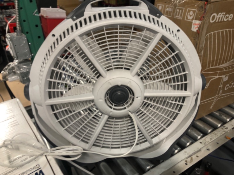 Photo 4 of [FOR PARTS, READ NOTES] NONREFUNDABLE
Lasko Wind Machine Air Circulator Floor Fan, 3 Speeds, Pivoting Head for Large Spaces, 20", 3300, White