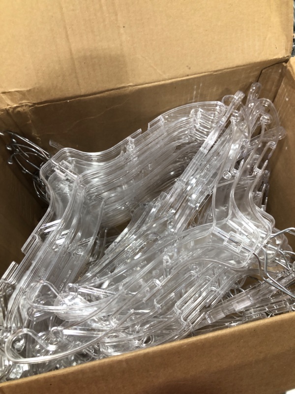 Photo 1 of CLEAR PLASTIC HANGERS