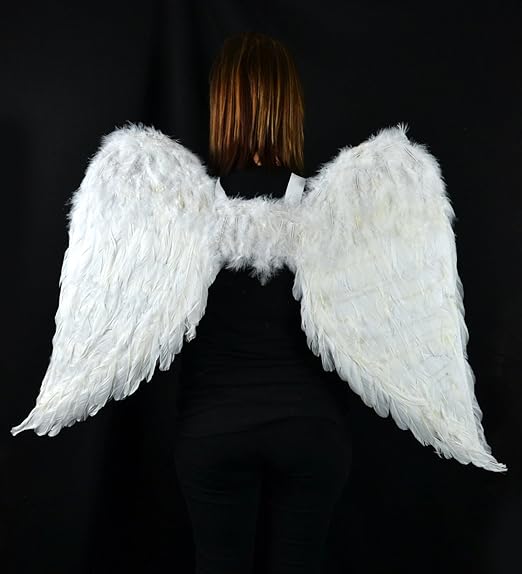 Photo 1 of Touch of Nature 11008 Adult Angel Wing in White with Elastic Straps, 43 by 27-Inch
