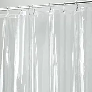 Photo 1 of iECO Shower Curtain Liner, Waterproof Plastic Shower Liner with 3 Magnets, Premium PEVA Shower Curtains for Bathroom Bathtub, Standard Size 72" X 72", Lightweight, No Smell, Clear