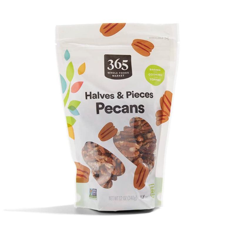 Photo 1 of 365 by Whole Foods Market, Pecan Halves, 12 Ounce pecans 12 Ounce (Pack of 1) exp 07/24/24