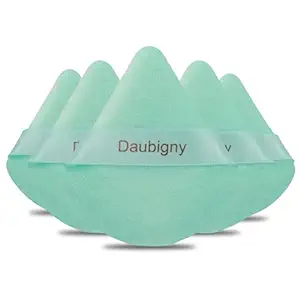 Photo 1 of Powder Puffs Daubigny 6 Pieces Powder Puff Face Soft Triangle Makeup Puff for Loose Powder Mineral Powder Body Powder Velour Cosmetic Foundation Blender Sponge Beauty Makeup Tools(Green)
