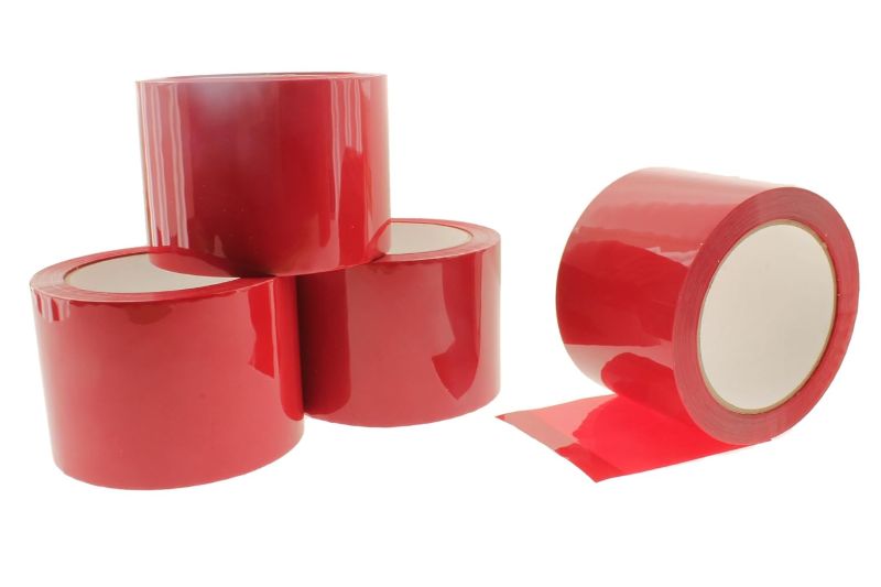Photo 1 of 4pk 3" x 60yd Red House Wrap Tape Construction Sheathing Building Insulation Seaming Housewrap Tape Plastic Sheets Sealing Moisture Vapor Dust Barrier Asbestos Abatement
