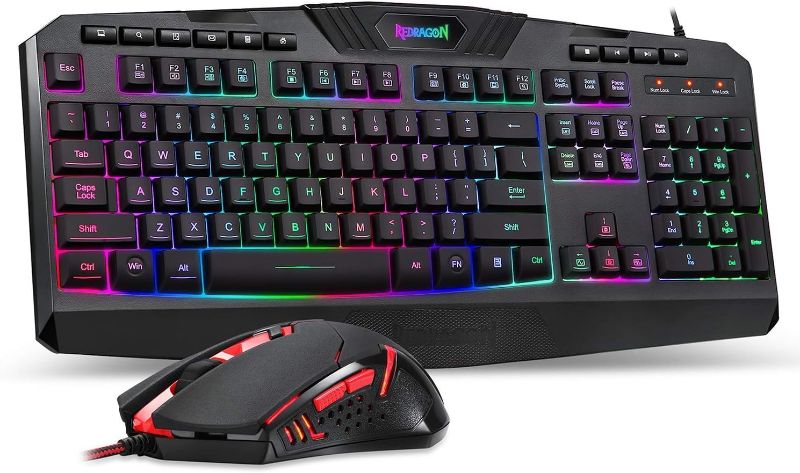 Photo 1 of Redragon S101 Gaming Keyboard, M601 Mouse, RGB Backlit Gaming Keyboard, Programmable Backlit Gaming Mouse, Value Combo Set [New Version]
