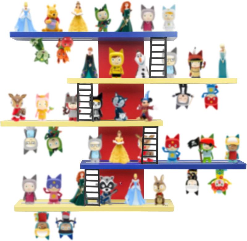 Photo 1 of for Tonie Shelf,Tonies Storage for Creative Tonies Magnetic Wall Shelf for Tonie Figures,12-35 Characters,Wooden Hanging Shelf for Kids
