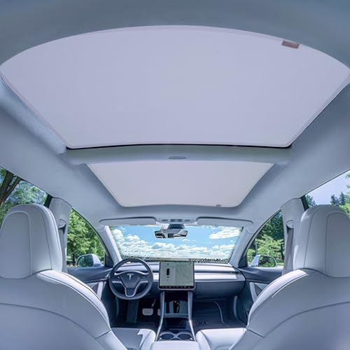 Photo 1 of Tesla Model 3 Sunshade Roof, Magshade for Tesla Model 3 to Block UV and Keep Cooling, Foldable Model 3 Sunshade for Glass Roof, Tesla Model 3 Accessor
