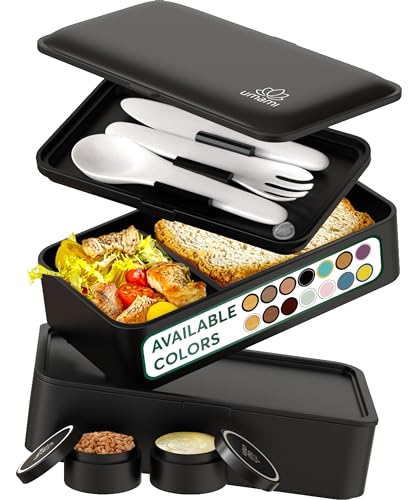 Photo 1 of Umami Bento Lunch Box for Adults W/Utensils, 40 Oz, Cute Microwave-Safe, Leak-Proof Adult Bento Box, All-in-One Meal Prep Compartment Lunch Containers
