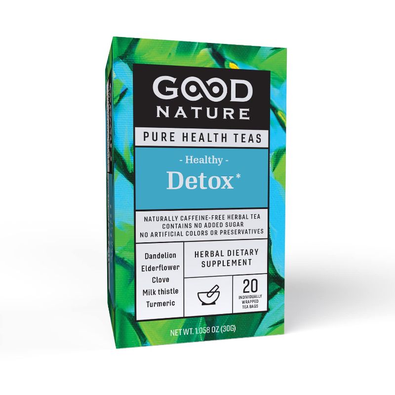 Photo 1 of Good Nature Healthy Detox Tea, 1.058 OZ, 20 Individually Wrapped Tea Bags BB 8/2024