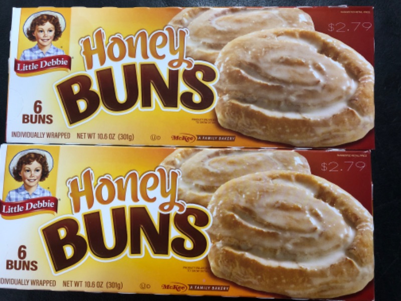 Photo 1 of Little Debbie Honey Buns, 12 Individually Wrapped Breakfast Pastries (2 Boxes) BB May 22, 2024