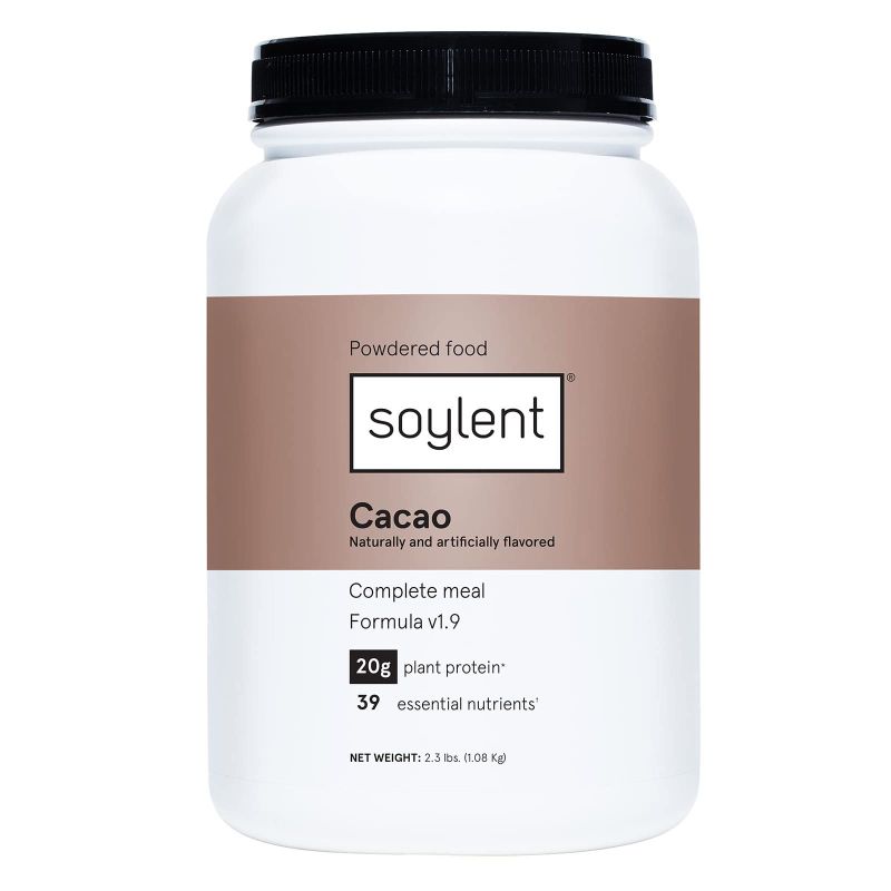 Photo 1 of Soylent Complete Nutrition Meal Replacement Protein Powder, Cacao - Plant Based Vegan Protein, 39 Essential Nutrients - 36.8oz Cacao 36.8 Ounce (Pack of 1) BB 7 MAY 2024