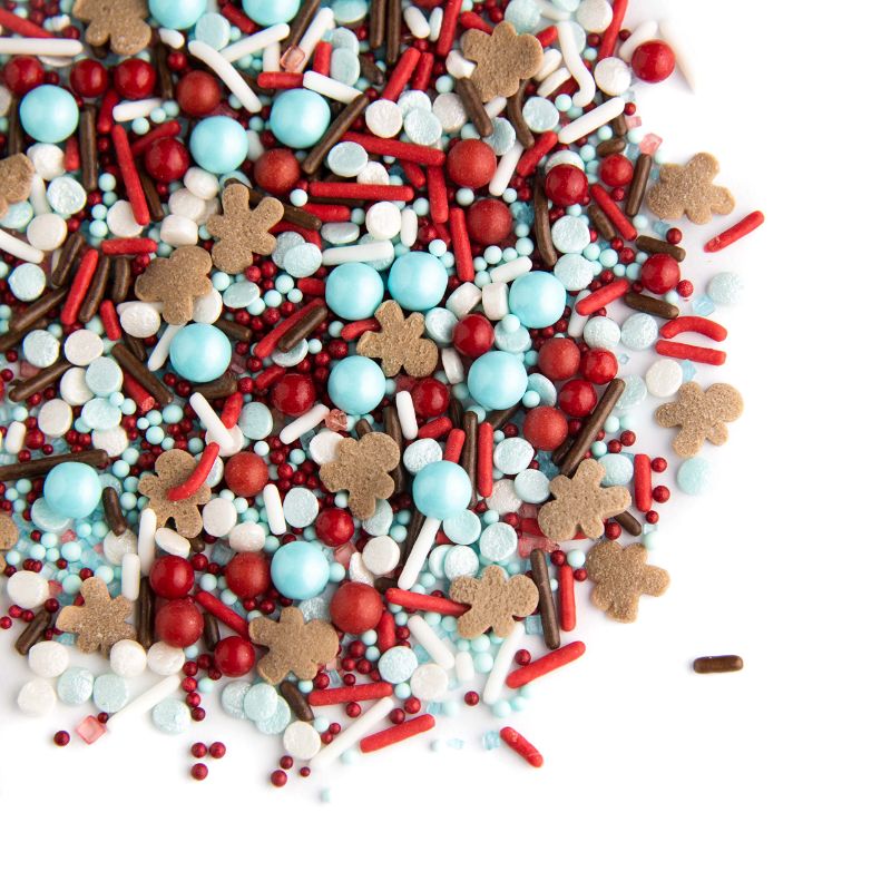 Photo 1 of Sweets Indeed - Christmas Sprinkles - Holiday Sprinkle Mix - Sprinkles for Baking - Holiday Cupcake and Cake Topper - Gingerbread Houses - Cake Decorating - 6 ounces (Gingerbread) EXP 2/10/2025