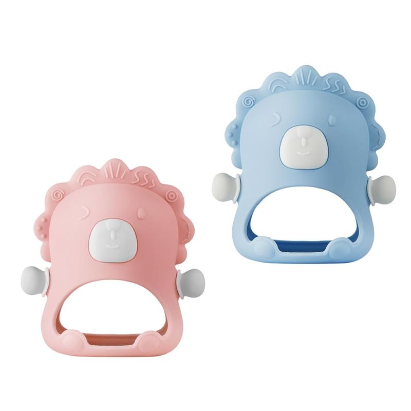 Photo 1 of Piifur Baby Teething Toys, for Infants 6+ Months, Never Drop Silicone Baby Mitten Teether for Soothing Pain Relief, Baby Chew Toys for Sucking Needs, BPA Free