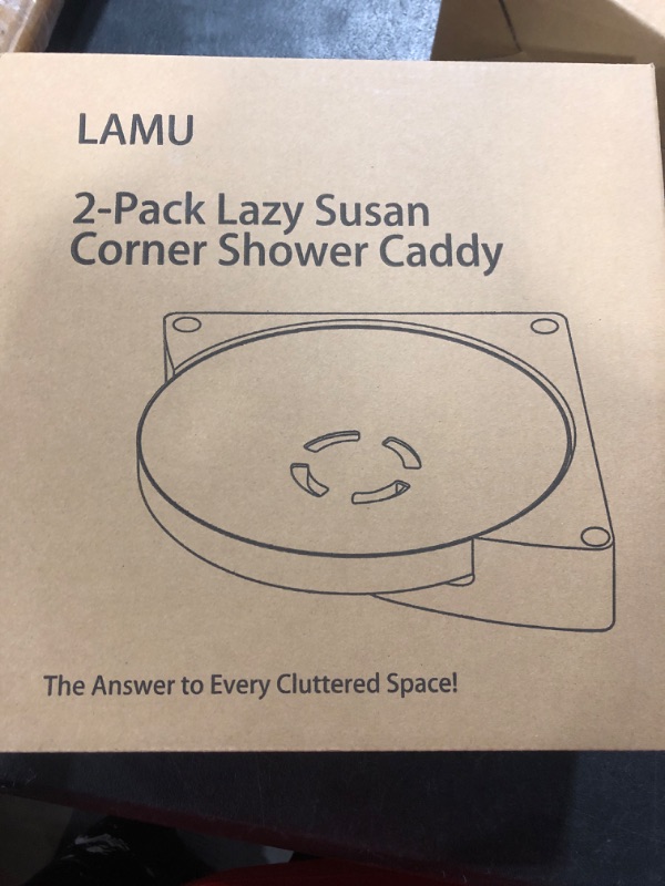 Photo 1 of 2 Pack Lazy Susan Corner Caddy Shower Shelf