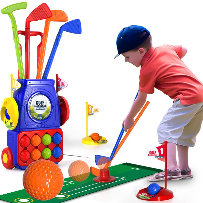 Photo 1 of Bennol Upgraded Kids Toddler Golf Set, Indoor Outdoor Outside Golf Toys Gifts for 2 3 4 5 Year Old Boys, 1 2 3 4 5 Year Old Boys Toys Birthday Gifts Ideas, Outdoor Golf Set Toys Game for Kids Boys 660A1