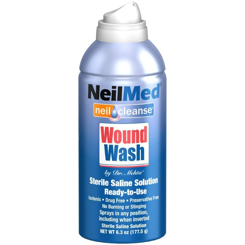 Photo 1 of NeilMed Cleanse Sterile Saline Wound Wash, 6 Ounce