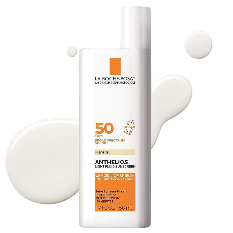 Photo 1 of La Roche-Posay Anthelios Mineral Ultra-Light Face Sunscreen SPF 50, Zinc Oxide Sunscreen for Face, 100% Mineral Sunblock, Oil Free Sunscreen for Sensitive Skin, Daily Sun Protection