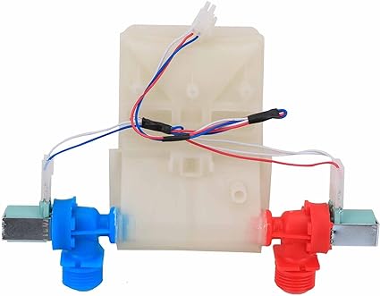 Photo 1 of Upgrade W11101906 W11210463 Washer Water Inlet Valve Compatible with Whirl-pool Ama-na Cros-ley Ing-lis Ro-per Replaces AP6329219 W10883458
