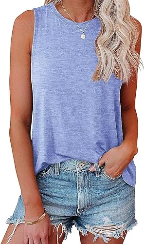 Photo 1 of Bliwov Womens Fashion Tank Tops Crewneck Loose Fit Basic y2k Going Out Clothes Casual Summer Sleeveless Shirts for Women xxl  