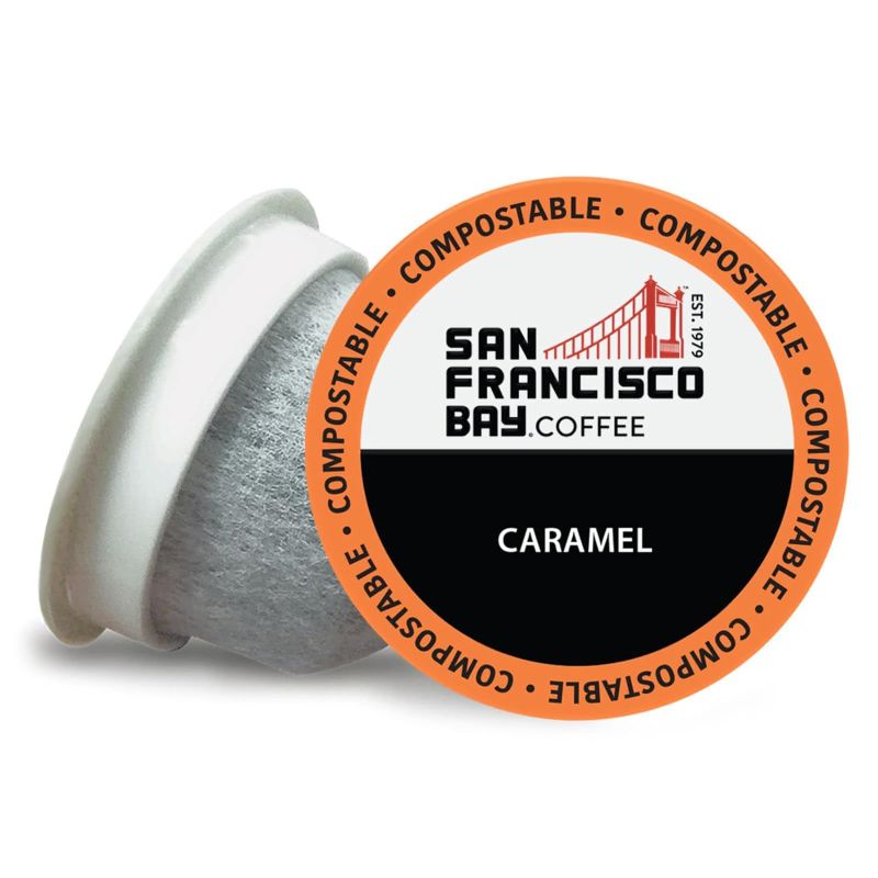 Photo 1 of San Francisco Bay Compostable Coffee Pods - Caramel (80 Ct) K Cup Compatible including Keurig 2.0, Flavored, Medium Roast
BB APR 10 2024