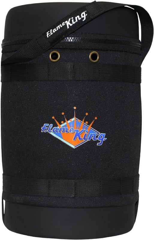 Photo 1 of Flame King FK-GH-5LB Gas Hauler for 5LB Propane Tank-Insulated Protective Carry Case, Black
