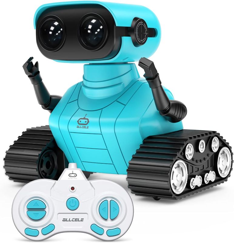 Photo 1 of Robot Toys - Remote Control Robot Toys for Kids, Dancing Singing Music LED Eyes Demo, Interactive Engaging Robots, USB Charging Tech Gifts Toys for Boys Girls 3 4 5 6 7 8 9 Years Old (Orange)
