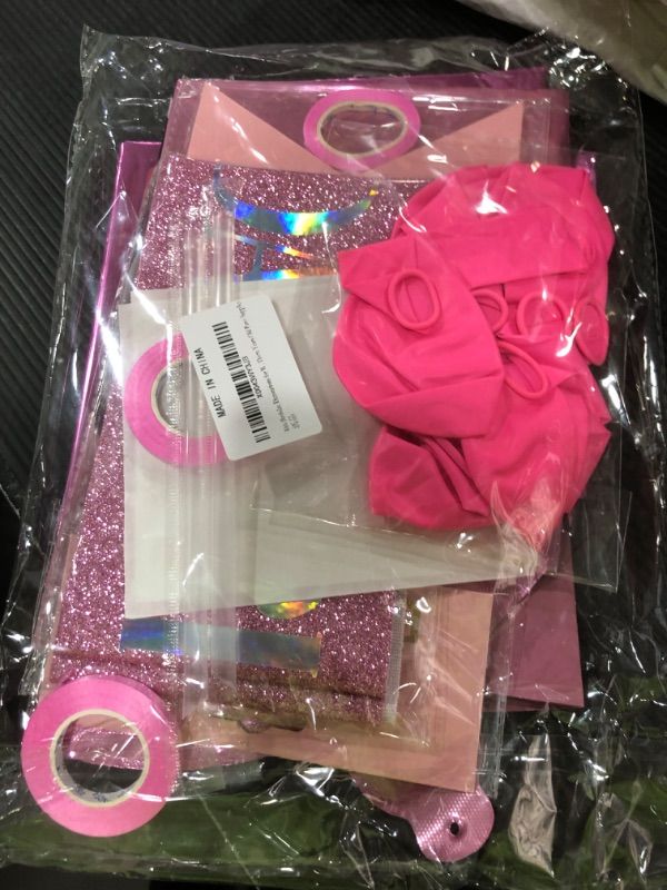 Photo 1 of 30th Birthday Decorations for Women, Pink 30 Happy Birthday Balloons Supplies Including Pink Happy Birthday Banner, Hot Pink 30 Number Balloons, Pink Star Streamers, Hanging Swirls