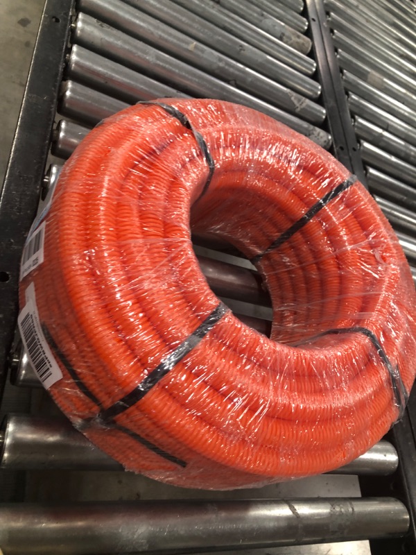 Photo 2 of 3/4" x 100 ft. ShurTek® Flexible Corrugated Orange HDPE Non Split Tubing Wire Loom 3/4" x 100 ft Orange