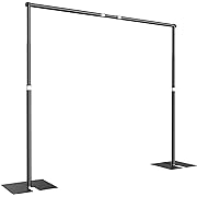 Photo 1 of EMART 10x12ft Pipe and Drape Backdrop Stand Kit, Heavy Duty Backdrop Stand with Metal Steel Base Adjustable Photo Backdrop Stand Kit for Parties, Photo Video Studio, Wedding
