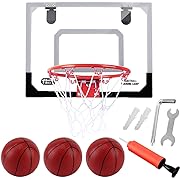 Photo 1 of Amy&Benton Mini Basketball Hoop Indoor for Kids Small Basketball Goal Over The Door Nerf Basketball Hoop Dunking Proof on Wall for Room Bedroom Office
