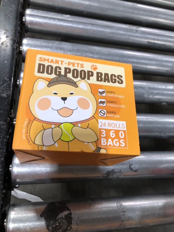 Photo 2 of 100% Certified Home Compostable Dog Poop Bags - EN 13432 Compliant Dog Waste Bags -360 Bags- 24x Rolls of Plant Based Compostable Poop Bags -Thick Doggie Poop Bags?Orange?