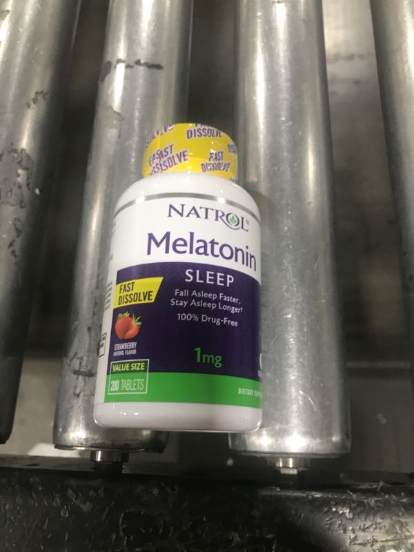 Photo 1 of Natrol Melatonin Fast Dissolve Tablets, Helps You Fall Asleep Faster, Stay Asleep Longer, Easy to Take, Dissolve in Mouth, Strengthen Immune System, EXP-AUG/31/2024