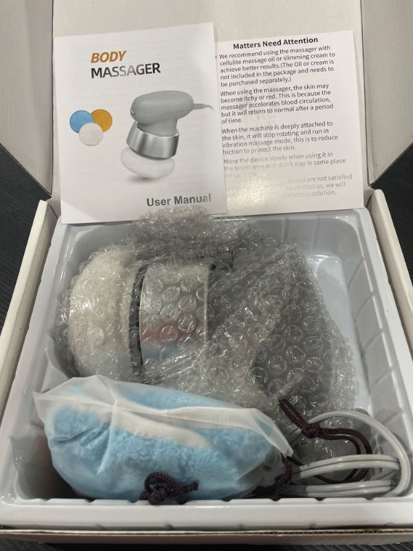 Photo 1 of Cellulite Massager Body Sculpting Machine – Body Sculpting Massager with 6 Washable Pads, Adjustable Speeds – Electric Handheld Massager for Belly, Waist, Legs, Arms, Butt