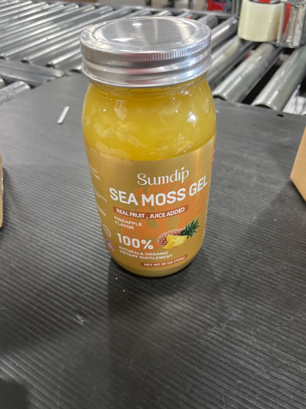 Photo 1 of Sea Moss Gel, Organic Wildcrafted Irish Seamoss Gel Vegan Superfood, Immune and Digestive Support Vitamin Mineral Antioxidant Supplements, Pineapple