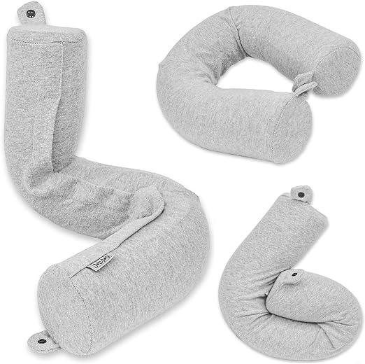 Photo 1 of Dot&Dot Twist Memory Foam Travel Pillow for Neck, Chin, Lumbar and Leg Support - Neck Pillows for Sleeping Travel Airplane for Side, Stomach and Back Sleepers - Adjustable, Bendable Roll Pillow