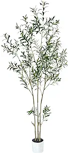 Photo 1 of Olive Tree Fluffy Artificial Plants Indoor for Home Corner, Faux Olive Tree for Modern Home Office Living Room Floor Decor Indoor Fluffy