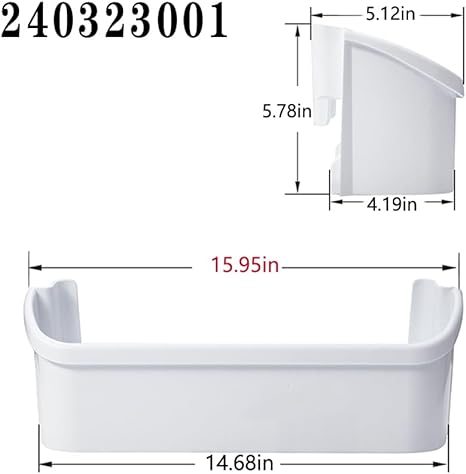 Photo 1 of 240323001 Refrigerator Door Bin, Refrigerator Side Shelf Replacement Part, (15.95in long), Fit for frigidaire kenmore, Replace AP2115741, PS429724, AH429724, 240323007, (DON’T fit freezer door)