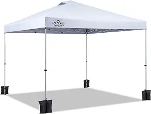 Photo 1 of YOLI Moab EasyLift 100 10’x10’ Instant Pop-Up Canopy Tent with Wheeled Carry Bag and Bonus 4 Anchor Bags
