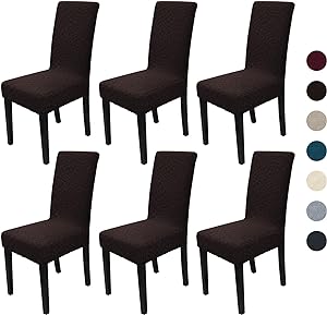 Photo 1 of Waterproof Dining Chair Covers 6 Pack,Soft Stretch Parson Chair Slipcover for Dining Chairs, Dining Room Seat Cover Protector,Dining Chair Slipcover for Home Hotel Wedding Ceremony,Coffee