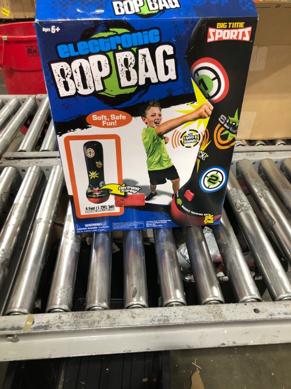 Photo 3 of Socker Boppers Electronic Bop Bag, Inflatable Punching/Kickboxing Bag with Lights and Sound, Sock it, Bop it, Punch it, Safe Fun in or Outdoors, Develops Agility-Balance-Coordination-Athletic Ability