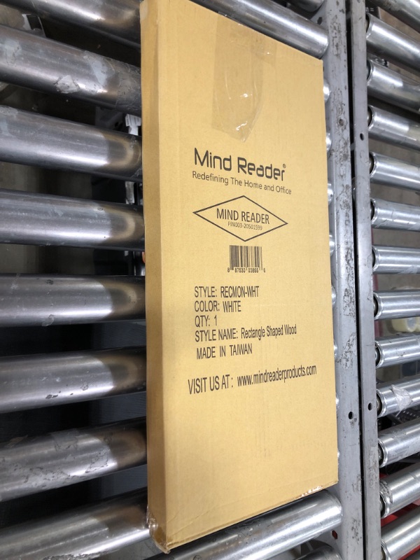 Photo 3 of Mind Reader Wooden Monitor Riser, 3-1/4”H x 21”W x 9-1/2”D, White