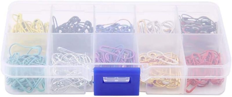 Photo 1 of 2 PACK Savagrow 300 Pieces 10 Colors Assorted Metal Bulb Pins Pear Shape Knitting Pins for DIY Craft Making with Stoage Box (Color B)