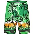 Photo 2 of EUOW Men's Swim Trunks Quick Dry Beach Bathing Suit Board Shorts Hawaiian Swimsuit with Mesh Lining and Pockets 2XL