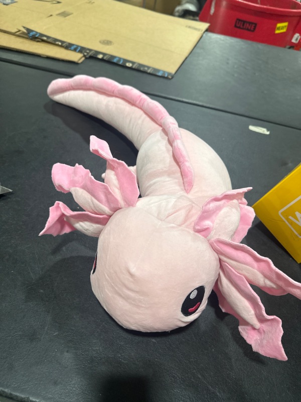 Photo 2 of Axolotl Weighted Stuffed Animals, 4lbs 31" Cute Pink Axolotl Plush Toy Large Weighted Plush Animals Toy Gifts for Kids, Boys and Girls Axolotl-31 inch