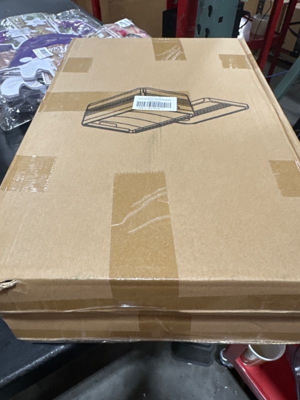 Photo 1 of AARAINBOW Stackable Plastic Storage Bins with lids 2 Pc, Foldable Clothes Organizer for Wardrobe Closet Jeans Storage Box, Clear Drawer Organizers for Clothes Toys, 18L (9+9 Grids, Clear Tawny) 18 Grids Clear Tawny