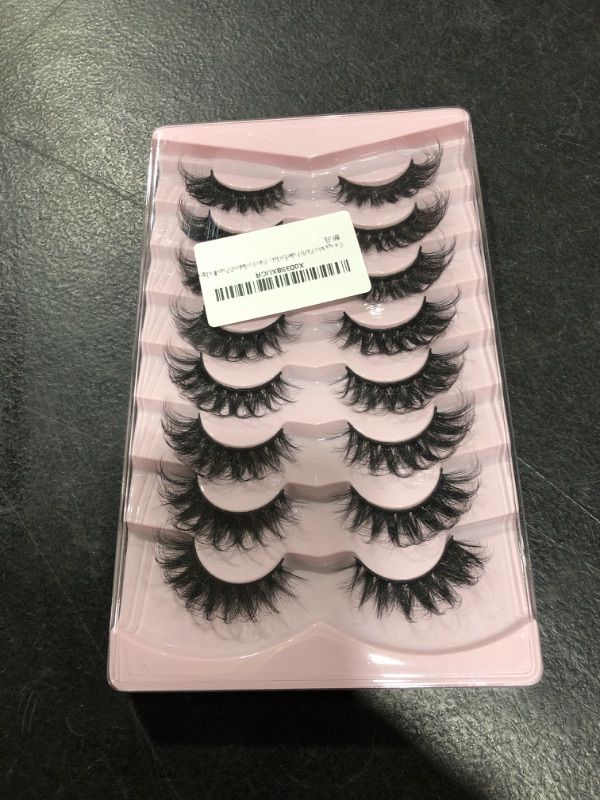 Photo 2 of Gmagictobo Fluffy 3D Mink Lashes Cat Eye Lashes Pack D Curl Russian Strip Lashes Extension Look False Eyelashes Soft Wispy False Lashes 8 Pairs Multipack
