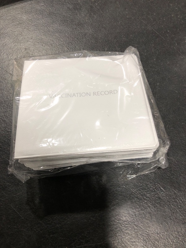 Photo 2 of Essentially Yours CDC Vaccine Immunization Record Protector with Two Clear Pouches, White, 10 Pack White 10-Pack