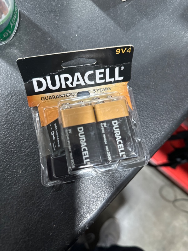 Photo 2 of Duracell - CopperTop 9V Alkaline Batteries - long lasting, all-purpose 9 Volt battery for household and business - 4 count (Pack of 4